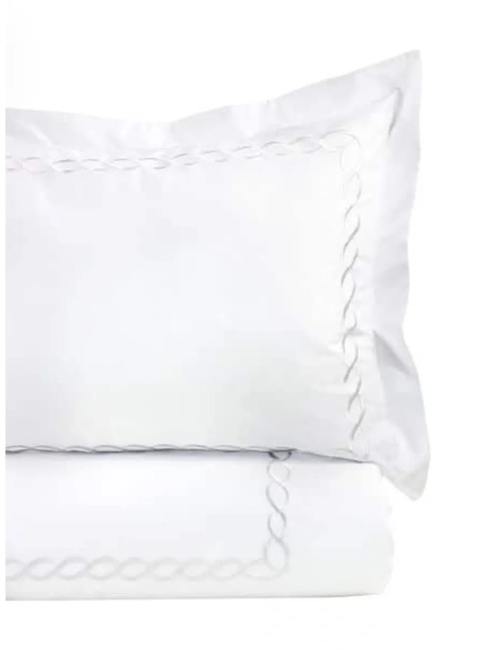 Home Sweet Home Collection 600 Thread Count Cotton Rope Embroidery Duvet Set NWT